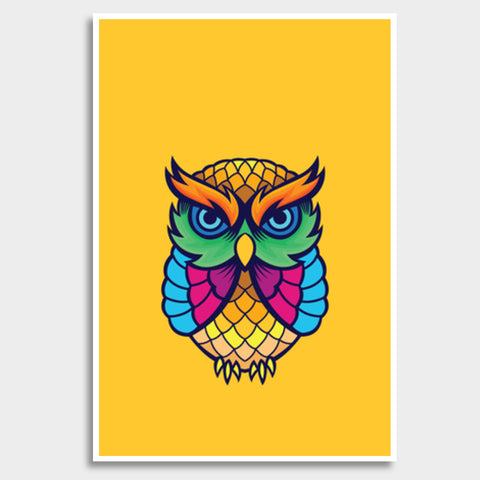 Colorful Owl Giant Poster