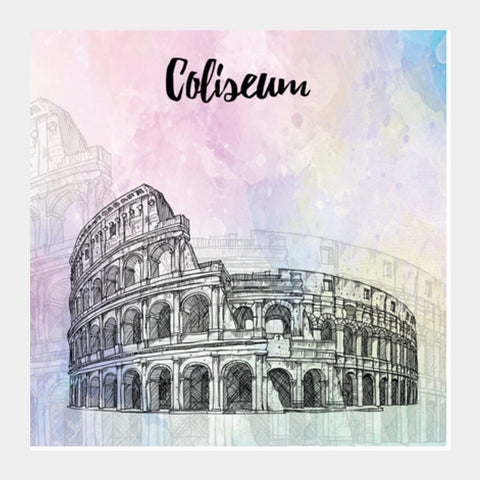 Coliseum Oval Amphitheatre - Rome Square Art Prints