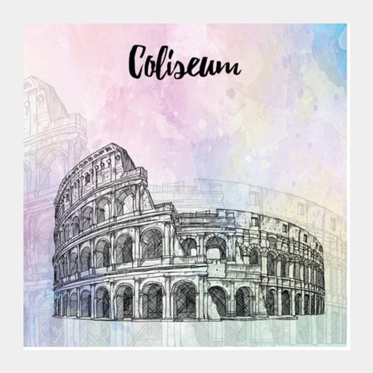 Coliseum Oval Amphitheatre - Rome Square Art Prints PosterGully Specials