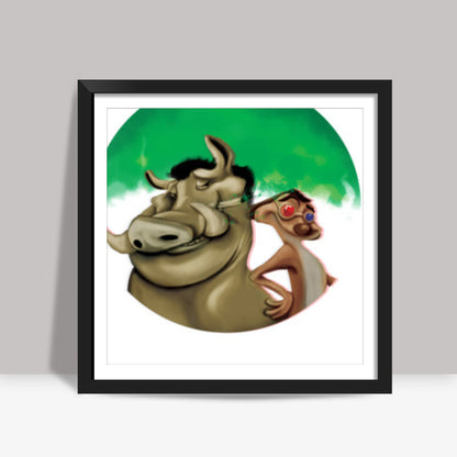 Timon and Pumba Square Art Prints