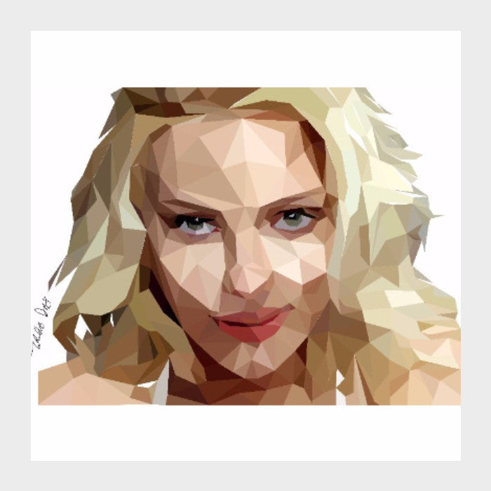 Scarlett Johansson Polygon Artwork