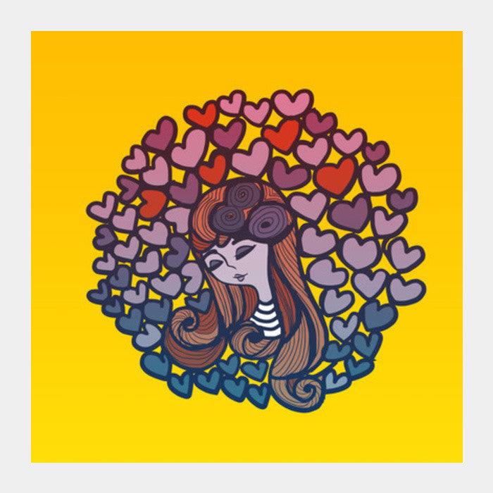 Square Art Prints, love yellow Square Art Prints