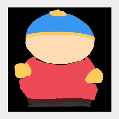 Eric Cartman South Park Minimal Doodle Artwork (Cartoon/TV Series) Square Art Prints PosterGully Specials
