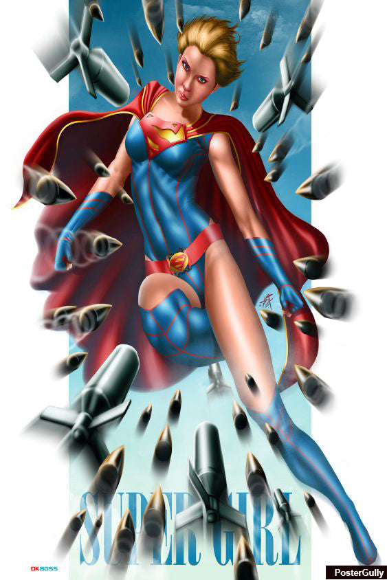 Wall Art, Super Girl Artwork