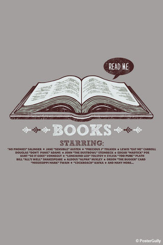 Brand New Designs, Books Grey | By Captain Kyso, - PosterGully - 1