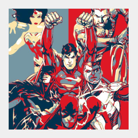 Justice League: The Brave Square Art Prints PosterGully Specials