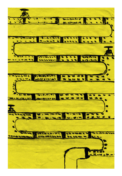 Pipeline Yellow Wall Art