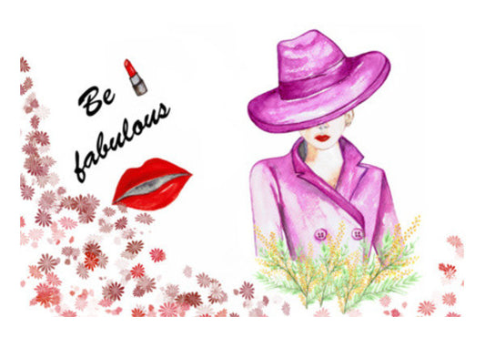 Watercolor Painting Fashion Art Glamour Girl Beauty Illustration Art PosterGully Specials