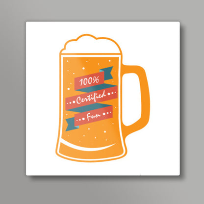 Beer fun Square Art Prints