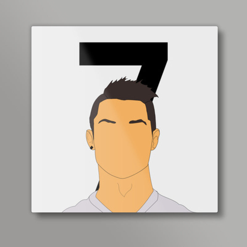 Cristiano Ronaldo 7 | Real Madrid | Football Square Art Prints