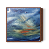 The Sky at Dusk | Bare Hand Painting - Nature Abstract | Square Art Prints