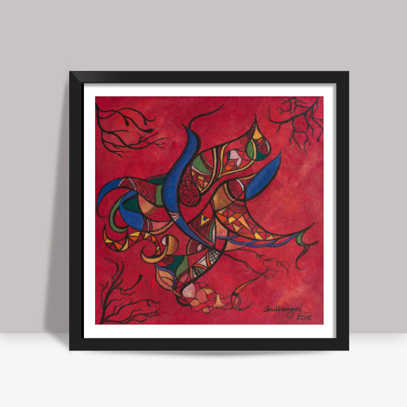 Autumn Bird Square Art Prints