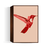 Abstract humming bird red Wall Art