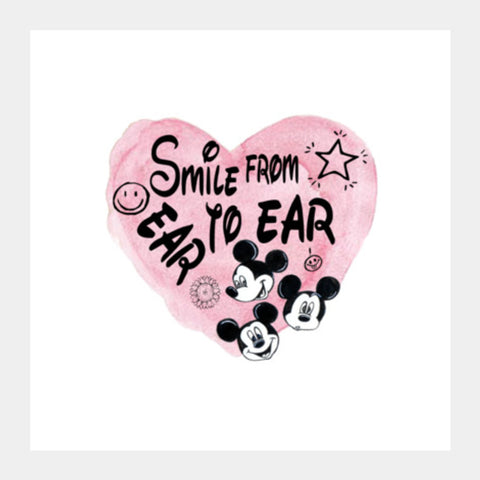 Smile From Ear To Ear Square Art Prints