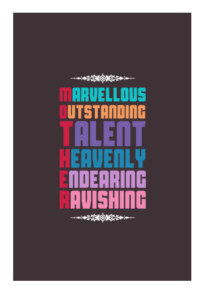 Beautiful Words For Mother Art PosterGully Specials