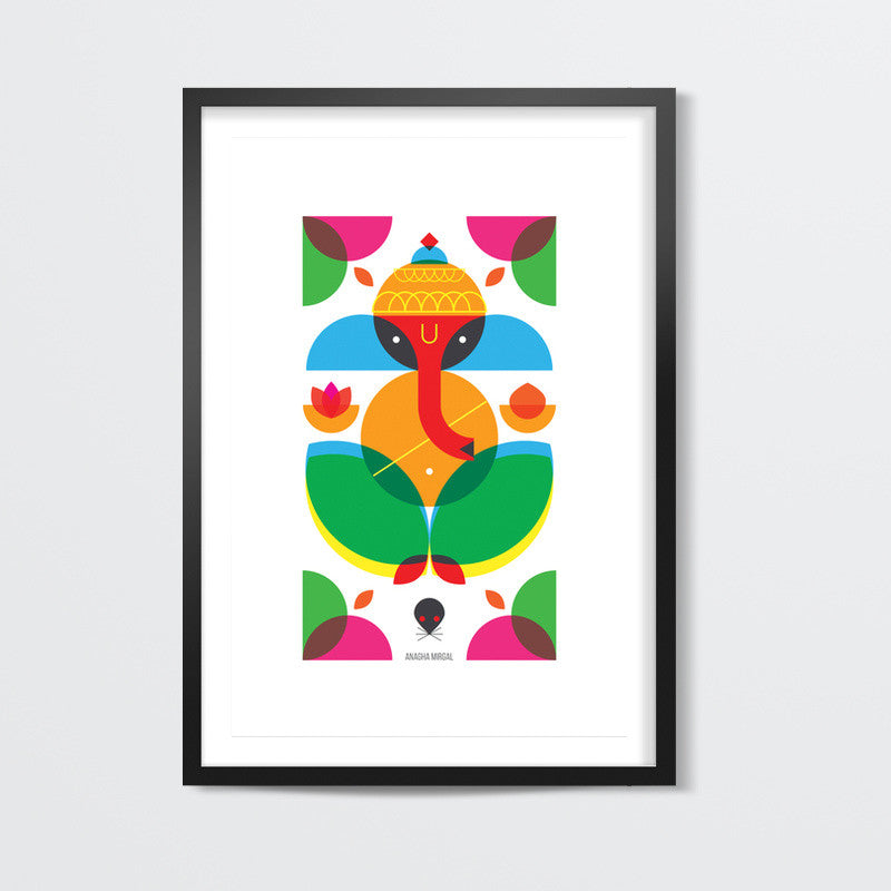 Geometric Ganesha Wall Art