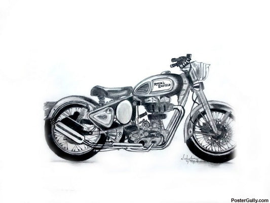 Brand New Designs, Royal Enfield Sketch Artwork