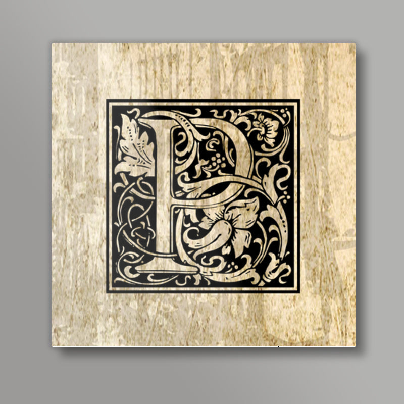 Ornate P Square Art Prints