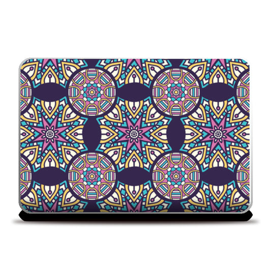 Zigzag Floral Print Laptop Skins