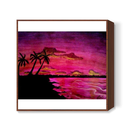 pink sky Square Art Prints