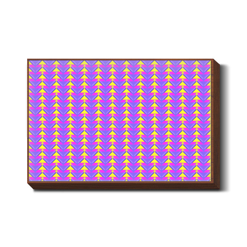 Trippy Triangles | Purple yellow Wall Art
