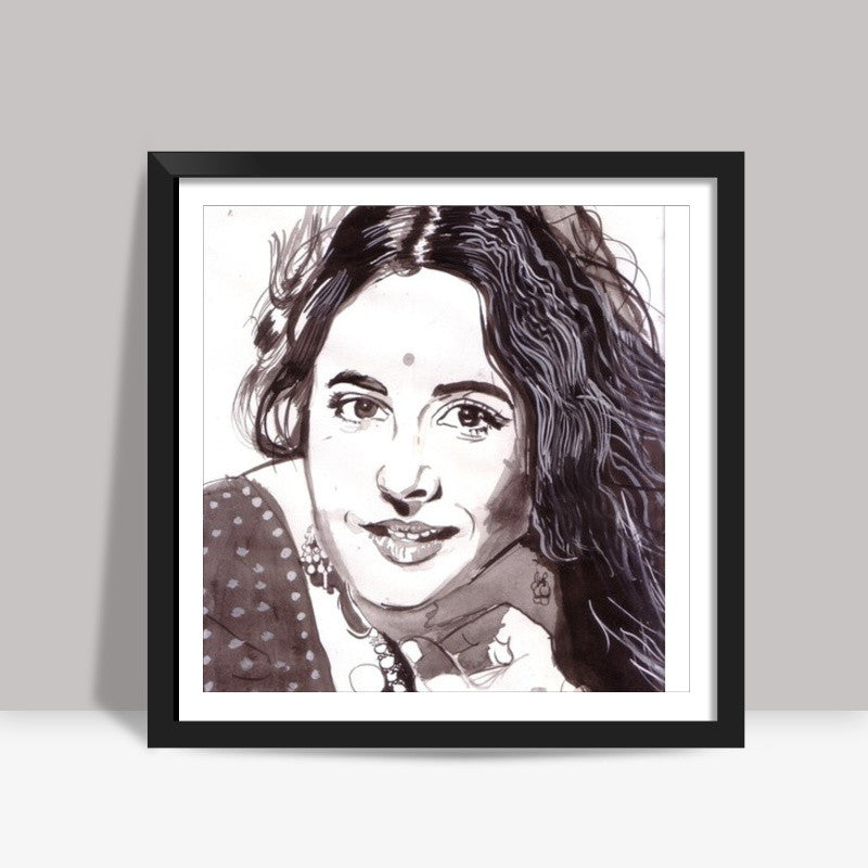 Vidya Balan woos in a traditional avatar Square Art Prints