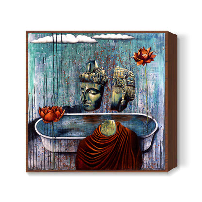 Bodhi Lotus and Tub Square Art Prints