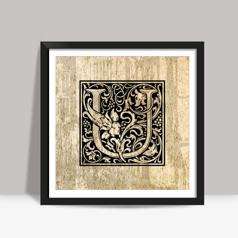 Ornate U Square Art Prints