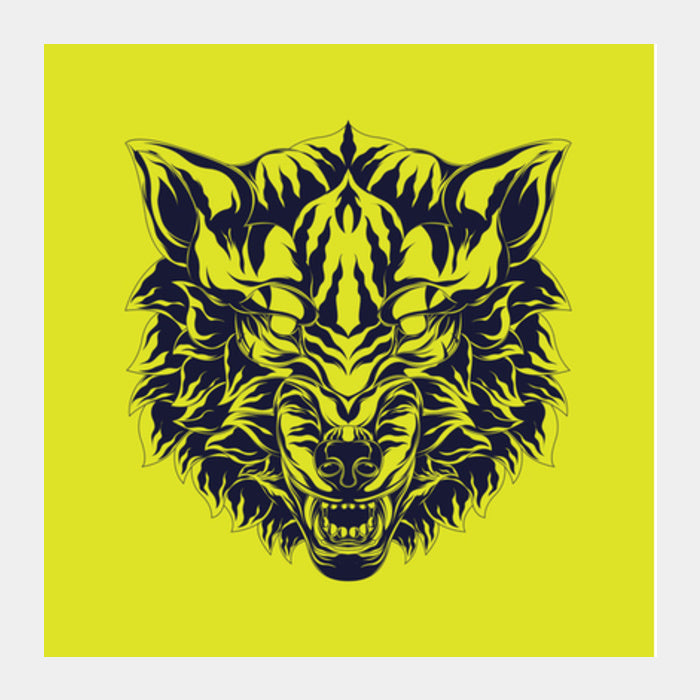 Wolf Head Square Art Prints