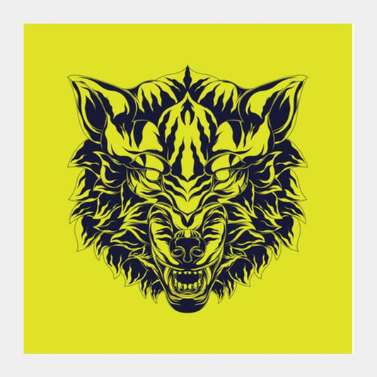 Wolf Head Square Art Prints PosterGully Specials