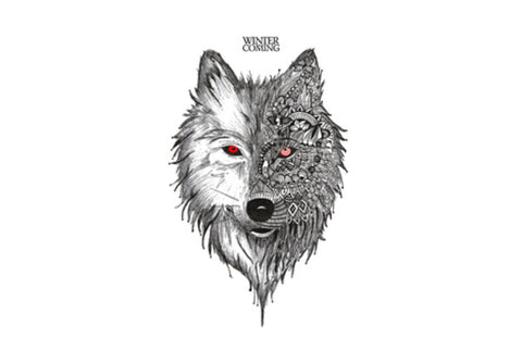 Game Of Thrones | Winter is Coming | Wolf Wall Art
