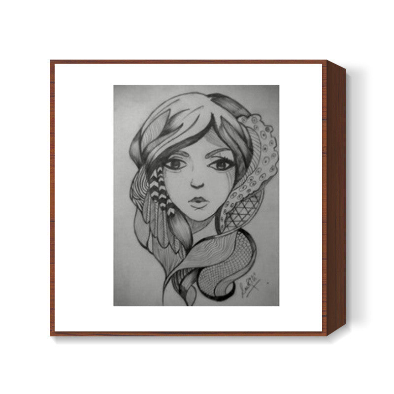 Pencil Sketches Square Art Prints