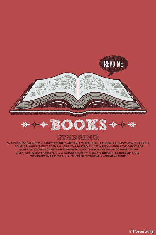 Brand New Designs, Books Red | By Captain Kyso, - PosterGully - 1