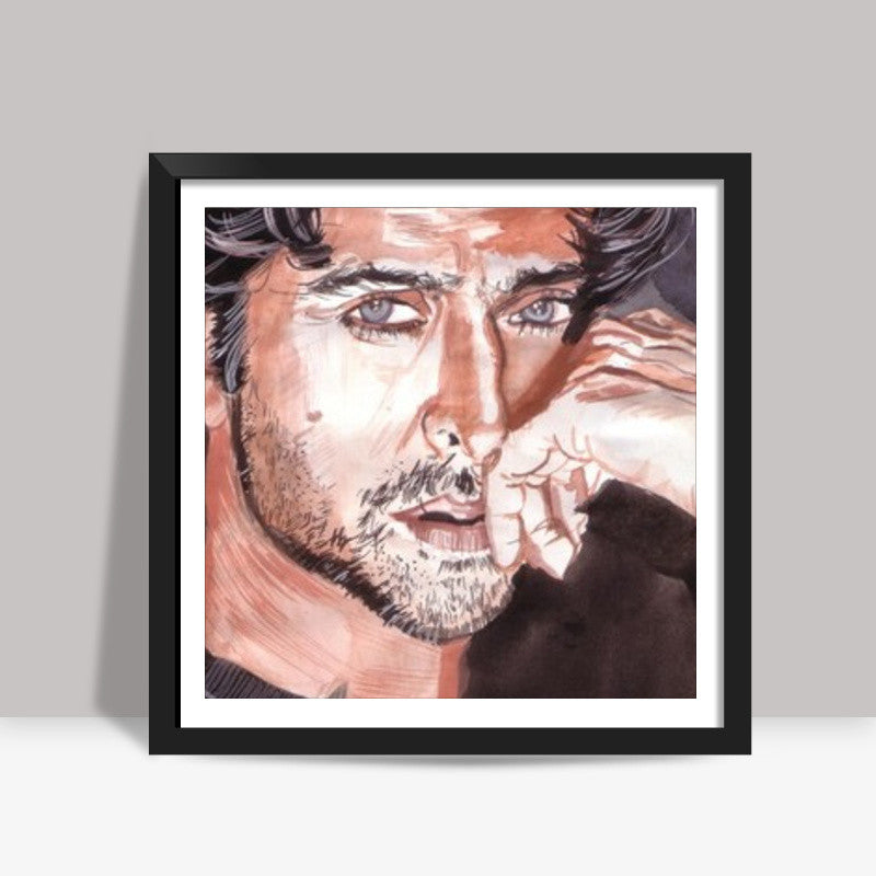 Superstar Hrithik Roshan exudes charisma and promise Square Art Prints