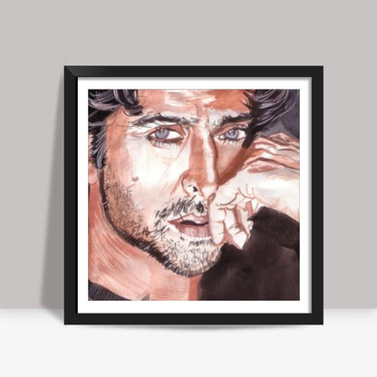 Superstar Hrithik Roshan exudes charisma and promise Square Art Prints