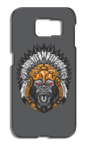 Gorilla Wearing Aztec Headdress Samsung Galaxy S6 Cases