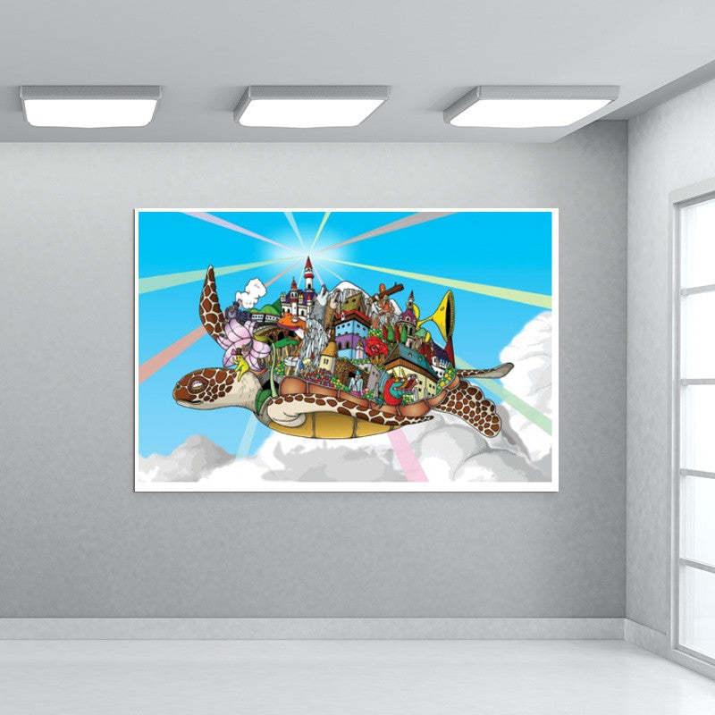 Flying turtle  Wall Art