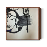Shiv - Adiroop | Pen Sketch  Square Art Prints