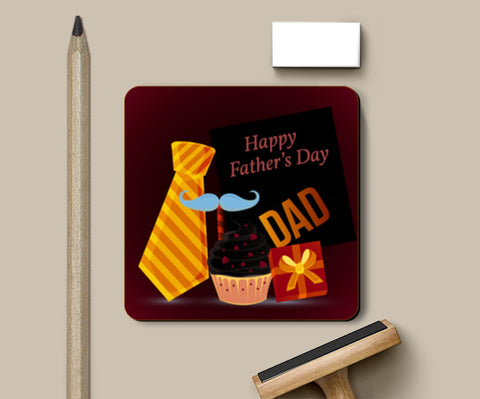 Happy Fathers Day With Gifts  Coasters