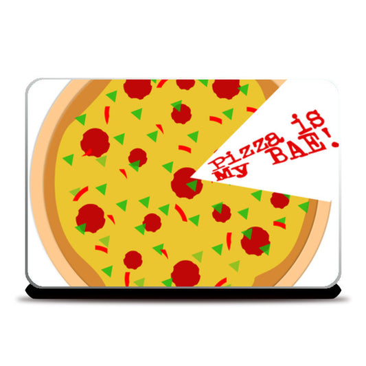 Laptop Skins, Pizza is my bae Laptop Skins