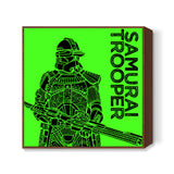 Samurai Trooper : Star Wars Inspired Original Art, Green, Black, Pop Art, Trendy Graphic Art, Bold, Bright, Intricate Square Art Prints