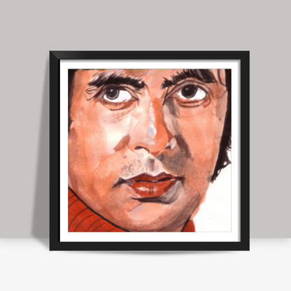 Superstar Amitabh Bachchan ruled the box office with multiple hits in a row Square Art Prints