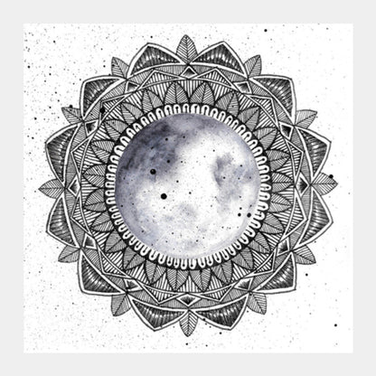 Moon Mandala Square Art Prints