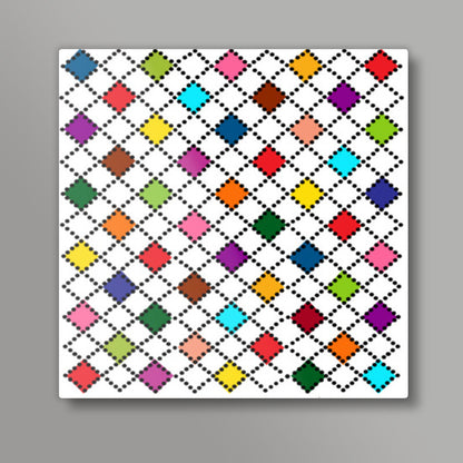 Colourful Geometric Pattern Square Art Prints