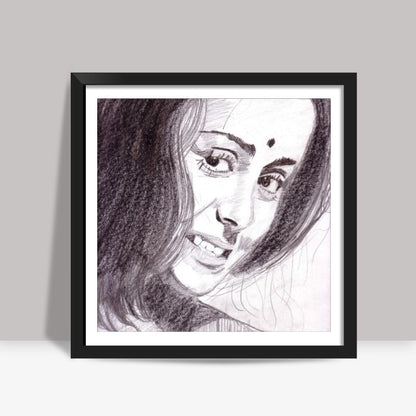 Bollywood star Jaya Bachchan acted well as the girl-next door in several realistic movies Square Art Prints