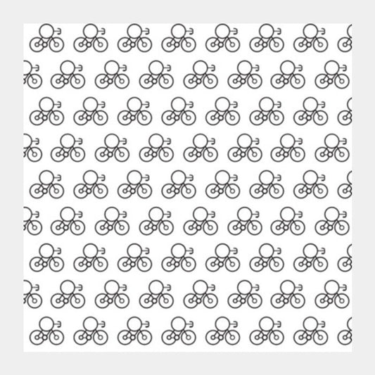 Bicycle Vector Pattern Square Art Prints PosterGully Specials