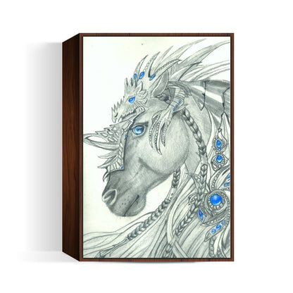 Fantasy horse pencil sketch Wall Art