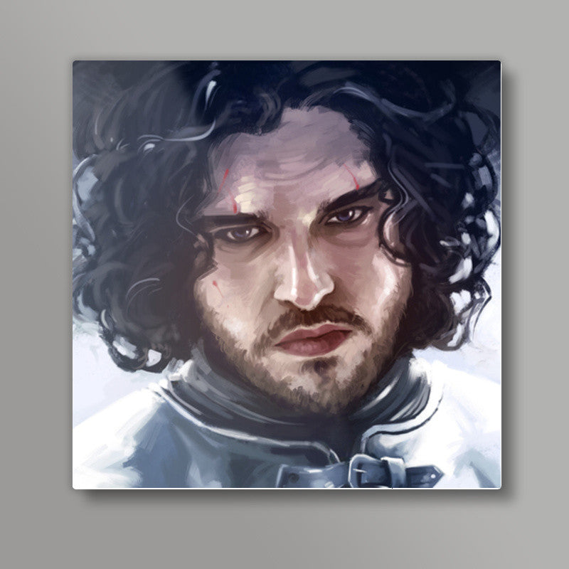 Game of Thrones | Jon Snow the Watcher Square Art Prints