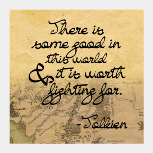 Lord of the rings middle earth frodo sam qoute Square Art Prints