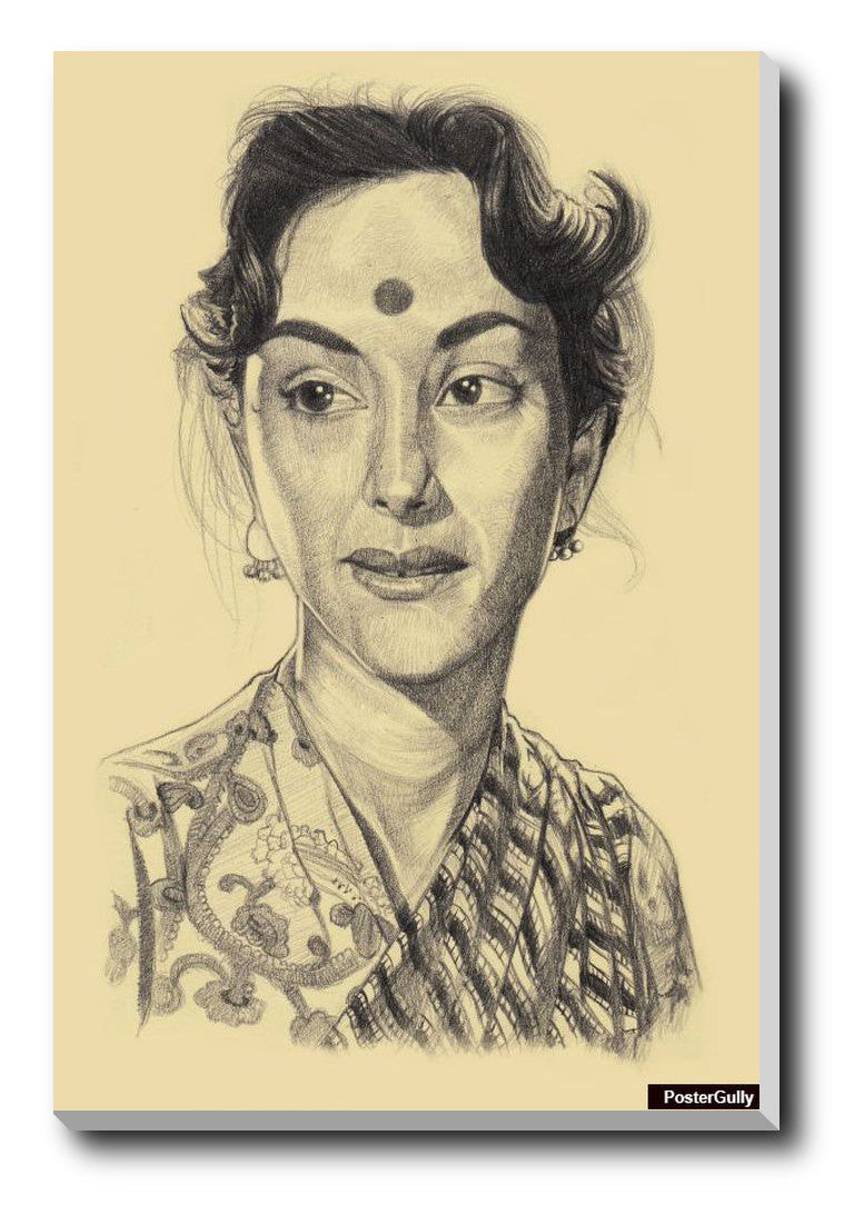 Wall Art, Madhu Bala Sketch Artwork